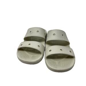 Iconic Crocs Classic Sandals White Comfort Two Strap Mens 10